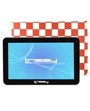 Load image into Gallery viewer, LINSAY 10.1&quot; Quad Core 2GB RAM 32GB Android 11 Tablet with Red Squares Case
