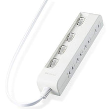 Load image into Gallery viewer, ELECOM Energy Saving Power Strip with Individual switches 4 Outlet 1m [White] T-E5C-2410WH (Japan Import)
