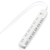ELECOM Energy Saving Power Strip with Individual Switch 3m 6 Outlet [White] T-E5A-2630WH (Japan Import)