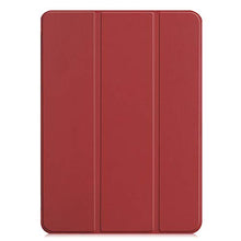 Load image into Gallery viewer, Premium Trifold Case for iPad Pro 11&quot;, Cookk [Rubber Cover] Slim Fit PU Leather Smart Case with Auto Sleep/Wake [Apple Pencil Holder] Compatible with iPad Pro 11&quot; 2018, WineRed
