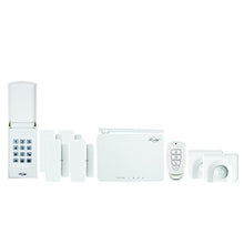 Load image into Gallery viewer, Skylink M9 M-Series Premium Kit 4-Zone Alert Alarm System, Works with up to 16 Wireless, Package Includes Door, Motion sensors, Keychain keypad Remote. No Monthly Fees, White
