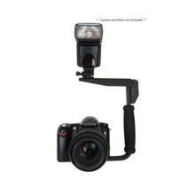 Load image into Gallery viewer, Hila Olympus Evolt E-500 Flash Bracket (PivPo Pivoting Positioning) 180 Degrees (Olympus Shoe)
