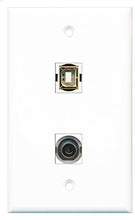 Load image into Gallery viewer, RiteAV - 1 Port 3.5mm 1 Port USB B-B Wall Plate - Bracket Included
