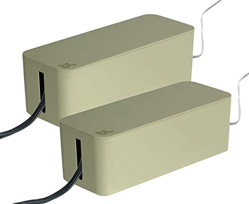 Bluelounge CableBox Cable and Cord Management System - (Light Sage) - Pack of 2