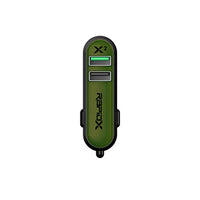 RapidX RXX2QCOLV X2 2 Port Car Charger with Quick Charge Olive