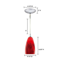 Load image into Gallery viewer, Jesco Lighting KIT-QAP109-MG-A Edna 1-Light Low Voltage Pendant and Canopy Kit, Magma
