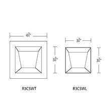 Load image into Gallery viewer, WAC Lighting R3CSWT-WT Oculux Architectural 3.5&quot; LED Square Wall Wash Trim, White
