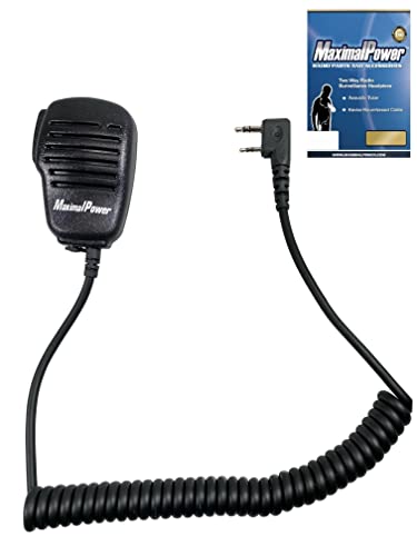 MaximalPower Replacement Palm Speaker Mic for Kenwood Two-Way Radios HRM16 , Black,RM KEN HRM16