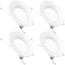 Load image into Gallery viewer, Sunco Lighting 4 Pack 5/6 Inch LED Recessed Downlight, Baffle Trim, Dimmable, 13W=75W, 3000K Warm White, 965 LM, Damp Rated, Simple Retrofit Installation - UL + Energy Star
