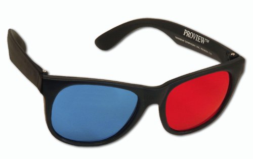 ProView(tm) 3D Glasses for Polar Express - Upscale Red/Cyan 3D Glasses - Also works with The Final Destination and Call of the Wild 3D