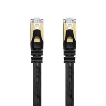 Load image into Gallery viewer, Buhbo CAT 8 Ethernet Cable 10 ft SSTP Shielded Network Cable Category 8 RJ45 26AWG (10-Pack) Black
