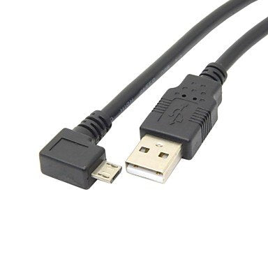 FASEN Left angled 90 degree Micro USB Male - USB Data Charge Cable for i9100 9220 9250