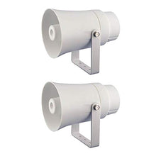 Load image into Gallery viewer, Pyle PHSP10TA 5.6&quot; Indoor/Outdoor PA Horn Speaker 70 Volt 8 Ohm, White (2 Pack)
