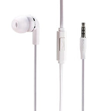Load image into Gallery viewer, Premium Flat Wired Headset Mono Handsfree Earphone Mic Single Earbud Headphone Earpiece in-Ear [3.5mm] White for iPhone 6S - ASUS Google Nexus 2 7
