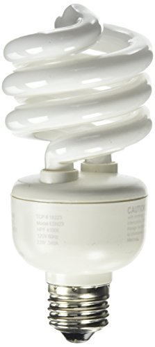 TCP 1822341K CFL Spring Lamp - 100 Watt Equivalent (only 23W Used!) Bright White (4100K) HPF Spiral Light Bulb