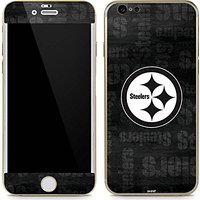 Skinit Decal Phone Skin Compatible with iPhone 6/6s - Officially Licensed NFL Pittsburgh Steelers Black & White Design