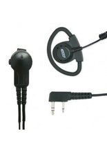 Load image into Gallery viewer, ARC G35002 D-Ring Headset Earpiece Lapel Mic for Kenwood TK and NX Series 2-Pin Radios
