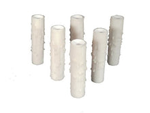 Load image into Gallery viewer, Set/Lot of 6 pc. 3-1/2&quot; Cream Candelabra Thin 3/4&quot; Inner Diameter Base Beeswax Candle Covers, Socket Sleeves
