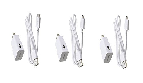 Samsung USB Sync Data Cable for Galaxy S2, S3, S2 4G, Note 1/2, 3 Pack - Non-Retail Packaging - White