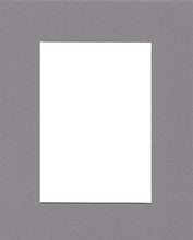 Load image into Gallery viewer, Pack of (2) 22x28 Acid Free White Core Picture Mats Cut for 18x24 Pictures in Ocean Grey
