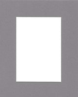 Pack of (2) 22x28 Acid Free White Core Picture Mats Cut for 18x24 Pictures in Ocean Grey