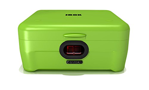 BARSKA AX12458 iBox Dual Biometric Secure Device Lock Box Security Safe, Green, Standard