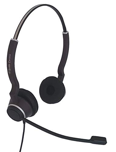 Panasonic Certified SC Clearwire Duo HD Headset 2.5MM Curly Cord Direct Connection to Panasonic KX-T Series Telephones - Bundle Offer Includes Headset Storage Bag Extra Ear Pad