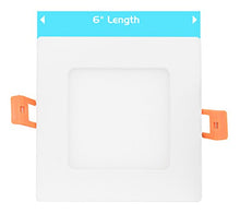 Load image into Gallery viewer, Westgate Lighting 15W 6 Inch Ultra Thin Slim Recessed Lighting Kit Square Shaped Dimmable LED Retrofit Downlight - External Junction Box Included - 5 Year (1 Pack 2700K Warm White)
