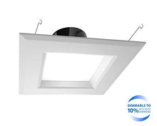 Load image into Gallery viewer, NICOR Lighting 6 inch White Square LED Recessed Downlight in 3000K (DQR6-10-120-3K-WH-BF)
