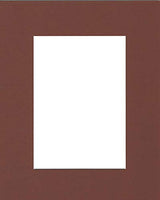 Pack of (2) 20x24 Acid Free White Core Picture Mats Cut for 16x20 Pictures in Brown