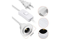 Load image into Gallery viewer, Lightingsky 15 Feet Hanging Light Cord with On/off Switch E26 Socket to 2-prong Perfect for Lampshade Paper Lantern (White, 15 Feet)
