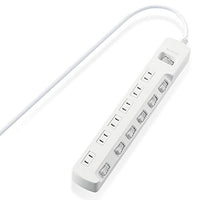 ELECOM Power saving power strip Thunder guard with switches swing plug 6 outlet 2m [White] T-E7A-2620WH(Japan Import)