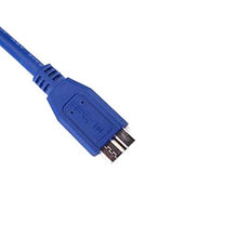 Load image into Gallery viewer, USB 3.0 Type A Male to Microphone B Male Extension Cable Cord Adapter 0.3/1.5/3/5m 5Gbp/s Transfer Rate (150cm)
