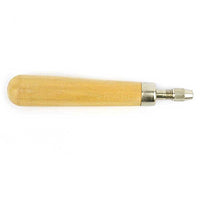Kaufhof AFH-6826 Wooden Handle for Needle Files with Steel Quick Locking Chuck