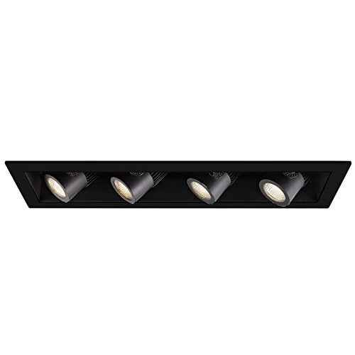 WAC Lighting MT-4LD416T-BK Contemporary Precision Multiples 4-Inch 1X4 Black Trim