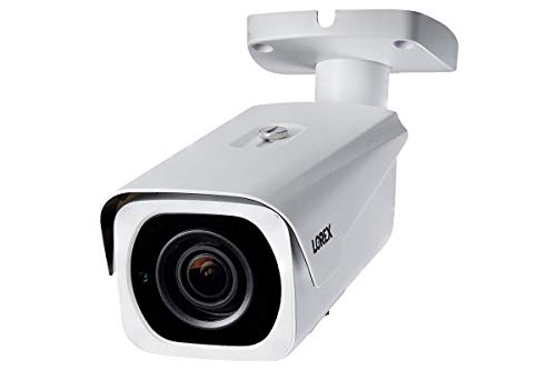 Lorex LNB8963B Indoor/Outdoor 4K Ultra HD Nocturnal IP PoE Network Camera, Varifocal Motorized, 4x Optical Zoom, 250ft IR Night Vision, CNV, IP67, Works with Select Lorex Recorder, White