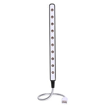 Load image into Gallery viewer, Whitelotous Portable USB Reading Lamp with 10 LED Lights and Flexible Gooseneck for Notebook Laptops Keyboard Table (Black)
