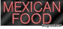 Load image into Gallery viewer, &quot;Mexican Food&quot; Neon Sign : 91, Background Material=Clear Plexiglass
