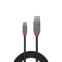 Load image into Gallery viewer, LINDY 36735 5 m Anthra Line USB 2.0 Type A to Micro-B Cable - Black
