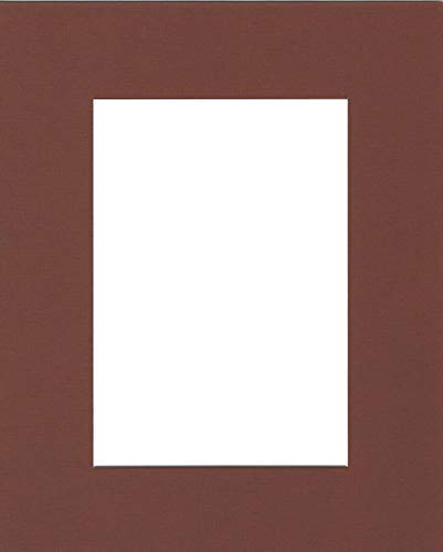 Pack of (2) 22x28 Acid Free White Core Picture Mats Cut for 18x24 Pictures in Brown
