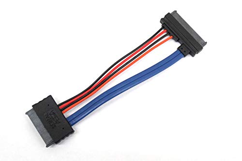 Micro SATA 16 Pin Female to 22 Pin SATA III Angled Female Cable - 6 Inches