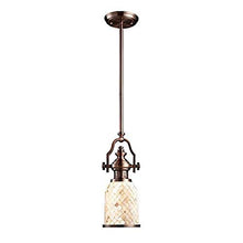 Load image into Gallery viewer, Elk 66442-1 Chadwick 1-Light Pendant, Antique Copper And Cappa Shell, 17-Inch H By 6-Inch W
