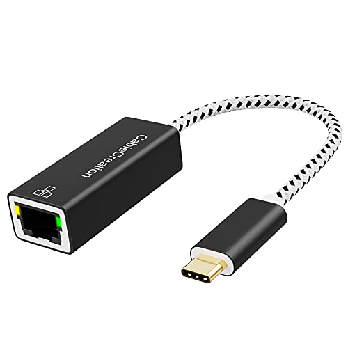 USB C Network Adapter,CableCreation Type-C (Thunderbolt 3) to RJ45 Gigabit Ethernet LAN Network Adapter Compatible with MacBook Pro,MacBook Air,M1/M2,iPad 2022,Galaxy S22 Ultra