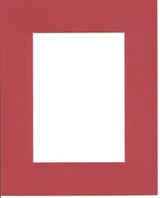 Load image into Gallery viewer, 22x28 Bright Red Picture Mats with White Core Bevel Cut for 16x20 Pictures
