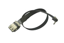 Load image into Gallery viewer, FPV Flat Slim Thin Ribbon FPC Cable Micro USB 90 Degree Male Angle to Standard USB A Female Standard USB A Receptacle for sync and Charging Black (30CM)
