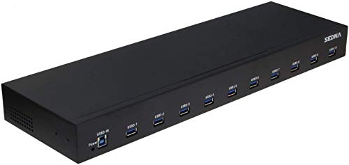 10 Port USB 3.1 Gen I Hub (5Gbps) - 19 Inch 1U Rack Mount