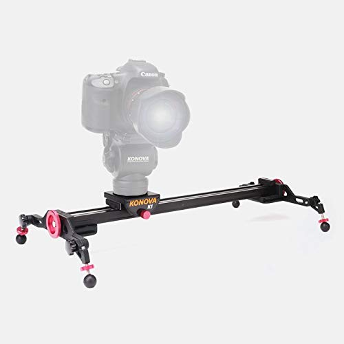 Konova Portable Slider Dolly K1 100cm (39.4 Inch) Track Aluminum Light Weight for Camera, Gopro, Mobile Phone, DSLR, Payloads up to 33lbs (15kg) with Bag