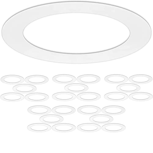 25 Pack Gloss White Goof Trim Ring for 6