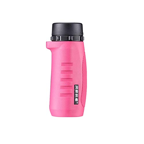 10x25 Monocular High-Definition Low-Light Night Vision Waterproof Portable for Outdoor Activities, Bird Watching, Hiking, Camping. (Color : Pink)