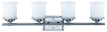 Load image into Gallery viewer, Memphis 4 Light Bath Vanity Light Finish: Brushed Pewter
